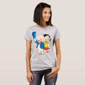 Porky Pig en Petunia T-shirt (Voorkant volledig)