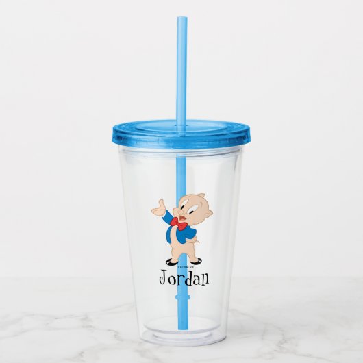 Porky Pig | Klassieke post Acryl Drinkbeker (Voorkant)