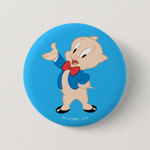 Porky Pig Klassieke post Ronde Button 5,7 Cm