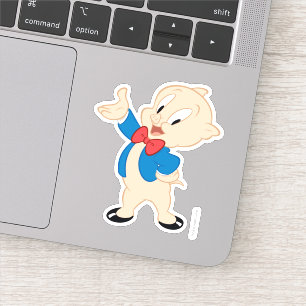 Porky Pig Klassieke post Sticker