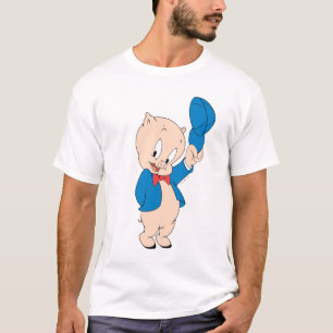 Porky Pig   Zwaaiende Hoed T-shirt