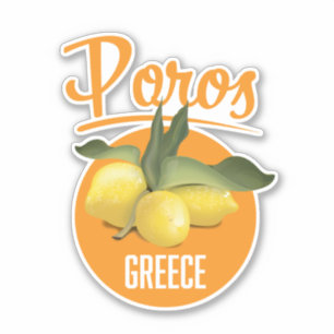 Poros Griekenland reisposter Kunstprint Sticker
