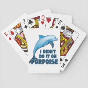 Porpoise Funny animal pun Pokerkaarten