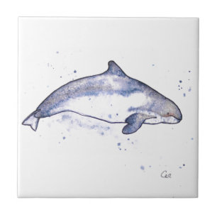 Porpoise Illustratie Tegeltje