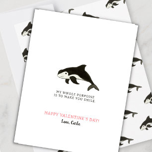 Porpoise Valentijn Holiday Kaart