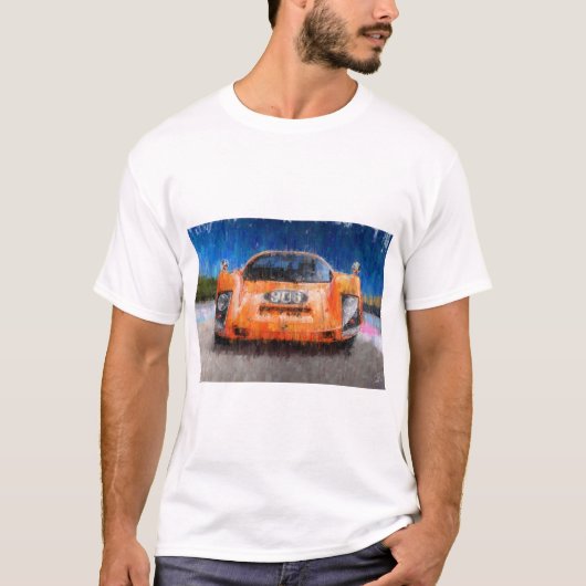 Porsche 906 0range t-shirt (Voorkant)