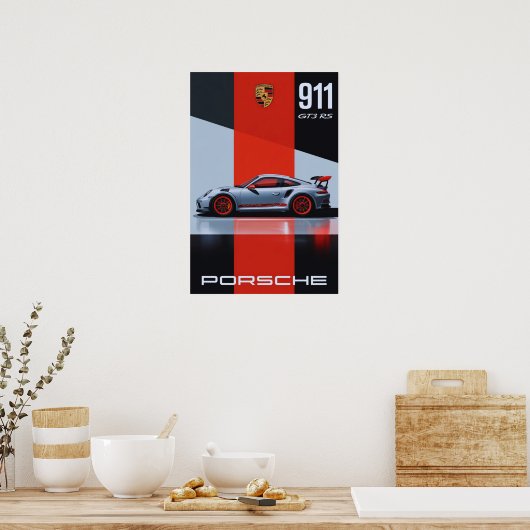 Porsche 911 GT3 RS – Precision in Motion" 🚗🔥 Poster (Keuken)