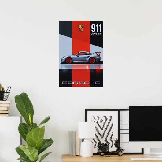Porsche 911 GT3 RS – Precision in Motion" 🚗🔥 Poster (Thuiskantoor)