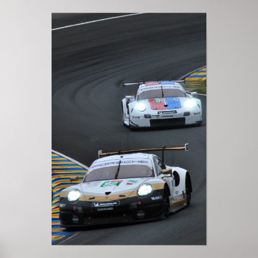 Porsche 911 RSR no92 24 uur van Le Mans 2019 Poster (Voorkant)