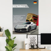 Porsche 911 Turbo S - Poster Style Vitesse (Bureau à domicile)
