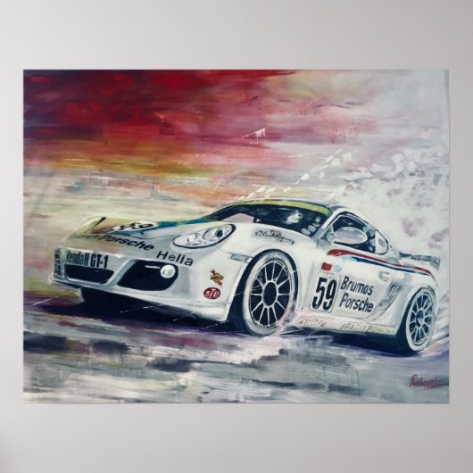 Porsche, affiche artistique (Devant)