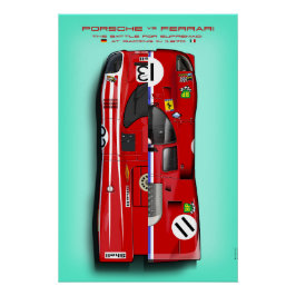 Porsche vs Ferrari Perfect Poster