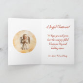 Porselein Engel Kerst Kaart (Binnen)