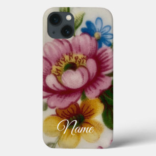 Porselein Geïnspireerde Bloem iPhone 13 Hoesje