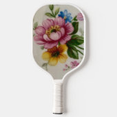 Porseleinen geïnspireerde bloem pickleball paddle (Achterkant)