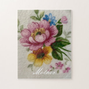 Porseleinen geïnspireerde Flora Puzzel