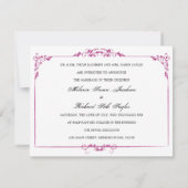 Porseleinen lijst fuchsia kaart (Achterkant)