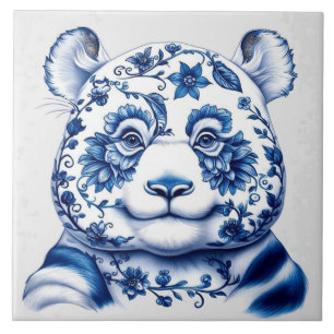 porseleinen panda tegeltje