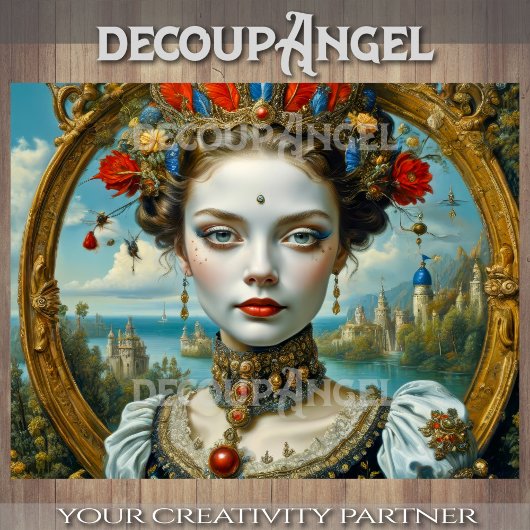 Porseleinen schoonheid - Decoupage - Tissuepapier