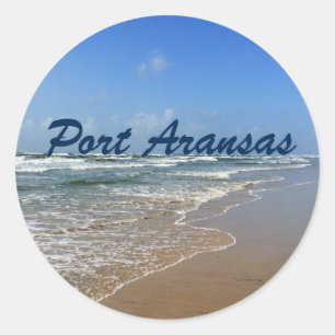 Port Aransas Beach Texas Coast Ronde Sticker
