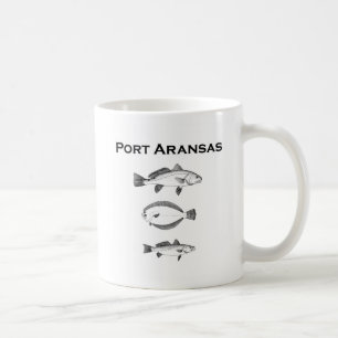 Port Aransas Saltwater Fish - Geviste Logo Koffiemok