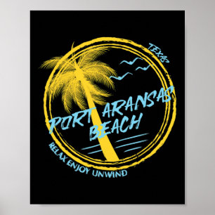 Port Aransas Strand Spring Break Poster