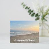 Port Aransas Strand Zonsondergang Texas Fotografie Briefkaart (Staand voorkant)