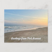 Port Aransas Strand Zonsondergang Texas Fotografie Briefkaart (Voorkant)