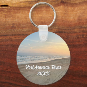 Port Aransas Strand Zonsondergang Texas Fotografie Sleutelhanger