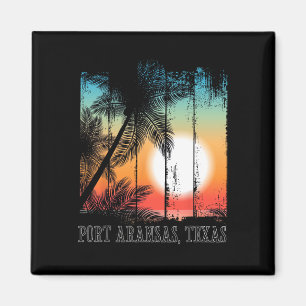 Port Aransas Texas Beach Palms Vakantie Surf Sundo Magneet