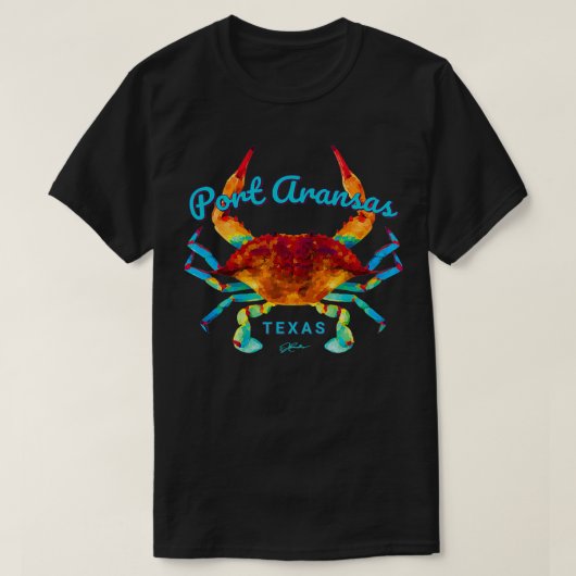 Port Aransas TX Blue T-shirt (Design voorkant)