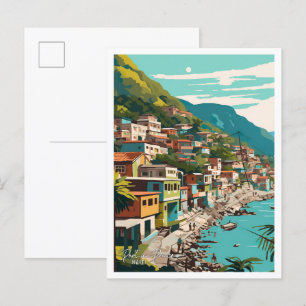 Port-au-Prince Haïti Vintage reisillustratie Briefkaart