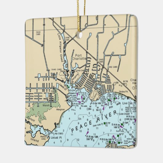 Port Charlotte Chart Keramisch Ornament (Links)