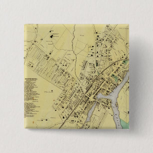 Port Chester, NY Vierkante Button 5,1 Cm