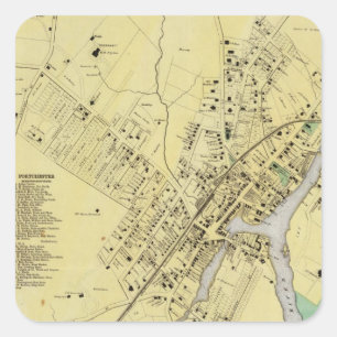 Port Chester, NY Vierkante Sticker