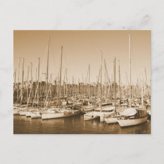 Port de Barcelone - Voiliers - Carte postale