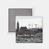 Port de Fairport, Ohio, aimant photo (Recto/Verso)