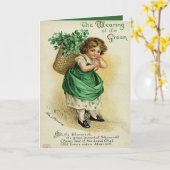 Port de la carte du jour de St Patrick vert (Fleur jaune)