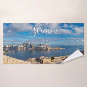 Port de Sliema et gratte-ciel à Malte