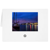 Port de Volendam illuminé la nuit (Dos Horizontal)