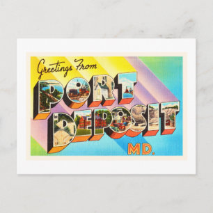 Port Deposit Maryland MD Vintage voyage Carte post