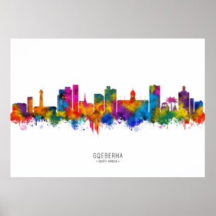 Port Elizabeth South Africa Skyline Poster