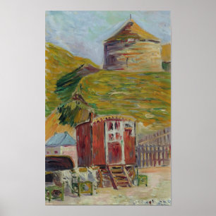 Port-en-Bessin, de oude toren (1884) Paul Signac Poster