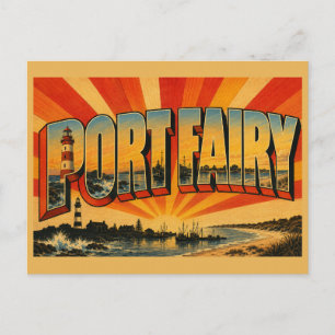 Port Fairy Victoria Australië Kust Erfgoed Kunst Briefkaart