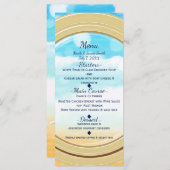 Port Hole Beach Cruise Elégant Menu Mariage (Devant / Derrière)