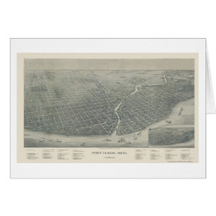 Port Huron, carte panoramique de MI - 1894