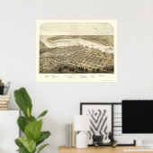 Port Huron, MI Panoramic Map - 1867 Poster (Thuiskantoor)