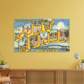 Port Huron, Michigan - Large Letter Scenes 2 Canvas Afdruk (Insitu (Woonkamer))