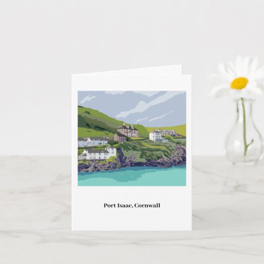 Port Isaac Notecard - met aanpasbare tekst Kaart (Kleine Plant)