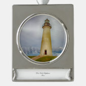Port Isabel Lighthouse Verzilverd Banner Ornament (Voorkant)